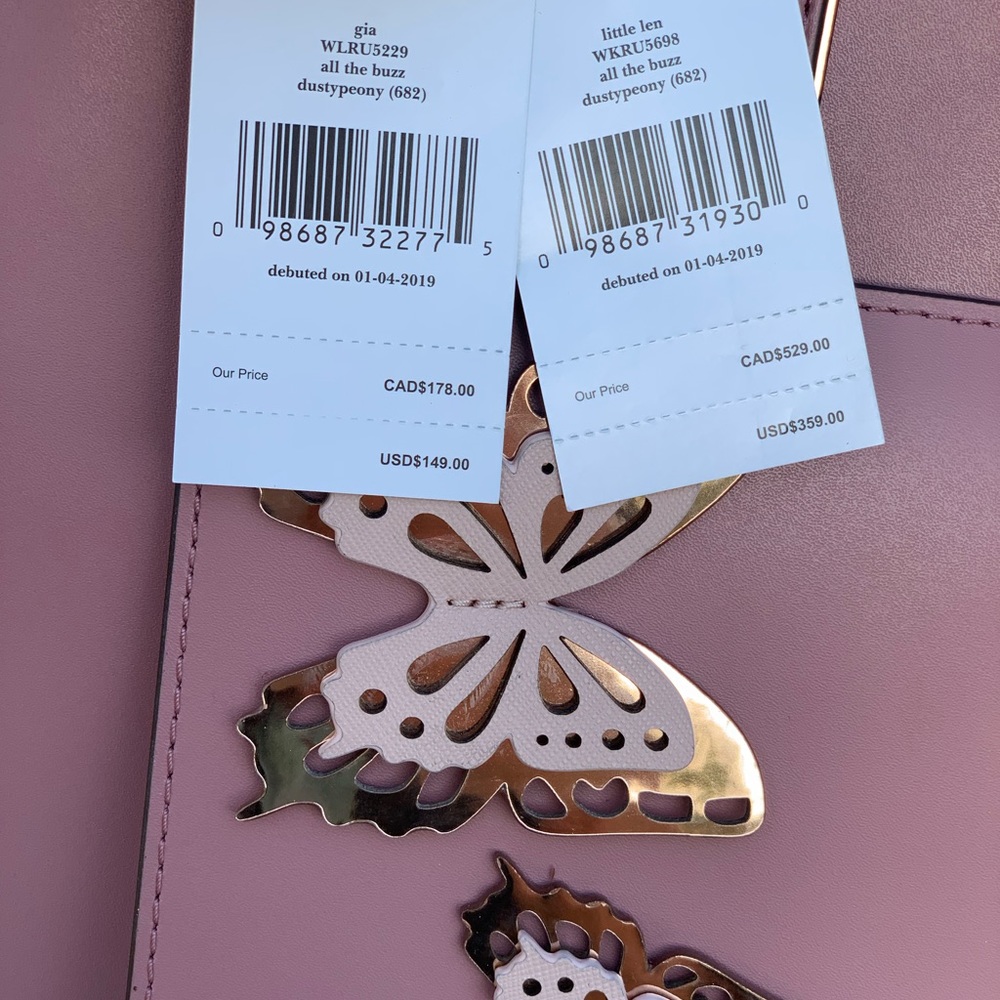 Kate Spade All The Buzz Butterfly Tote /Clutch Set - Picture 8 of 8